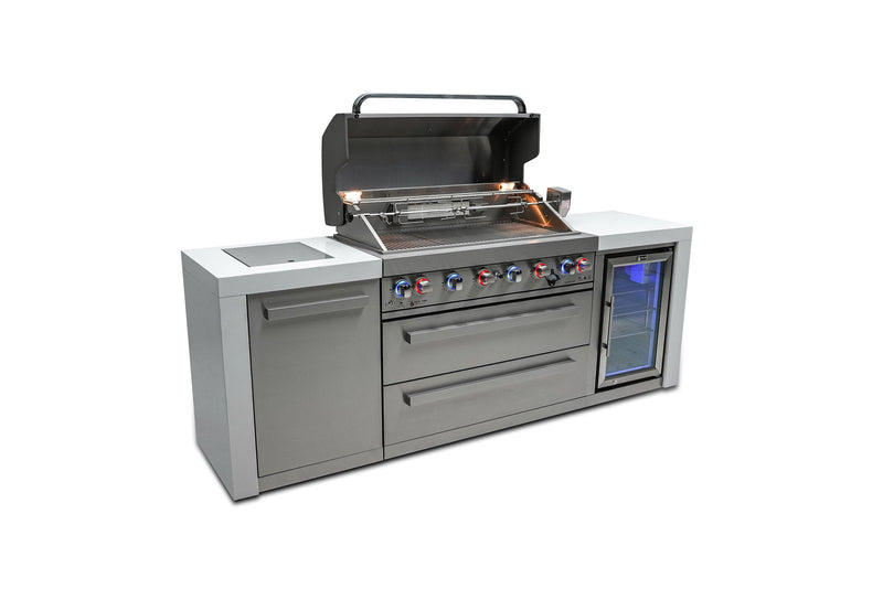 Mont Alpi Canada Mont Alpi 805 Deluxe Island with a Fridge Cabinet MAi805-DFC Outdoor Kitchen Pre-Built Bundle 689771008981
