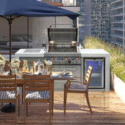 Mont Alpi Mont Alpi 4-Burner Deluxe Island with a Fridge Cabinet MAi400-DFC Outdoor Kitchen Pre-Built Bundle
