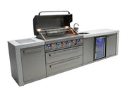 Mont Alpi Mont Alpi 805 Deluxe Island with a Beverage Center MAi805-DBEV Outdoor Kitchen Pre-Built Bundle 689771008783