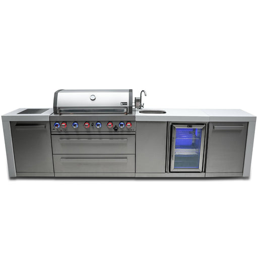 Mont Alpi Mont Alpi 805 Deluxe Island with a Beverage Center MAi805-DBEV Outdoor Kitchen Pre-Built Bundle 689771008783