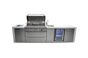 Mont Alpi Mont Alpi 805 Deluxe Island with a Beverage Center MAi805-DBEV Outdoor Kitchen Pre-Built Bundle 689771008783