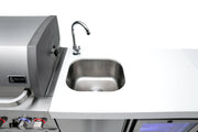 Mont Alpi Mont Alpi 805 Deluxe Island with a Beverage Center MAi805-DBEV Outdoor Kitchen Pre-Built Bundle 689771008783