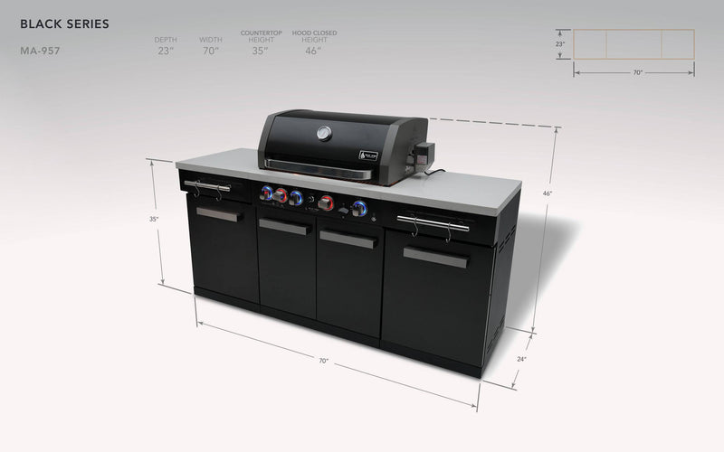 Mont Alpi Mont Alpi 957 Island MA-957 Outdoor Kitchen Pre-Built Bundle 627829404888