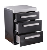 Mont Alpi Mont Alpi Black Series 3 Drawer Cabinet Module MA-DR-BSS Outdoor Kitchen Cabinets 727252547670