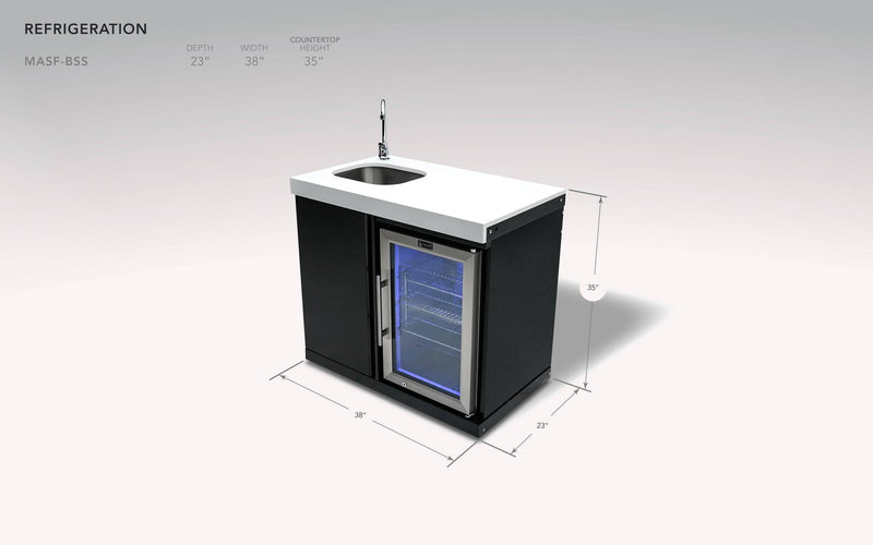 Mont Alpi Mont Alpi Black Stainless Steel Beverage Center MASF-BSS 689771008721