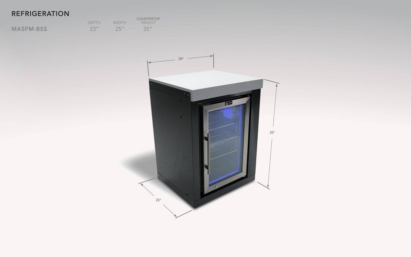 Mont Alpi Mont Alpi Black Stainless Steel Fridge Cabinet Module MASFM-BSS 689771008752