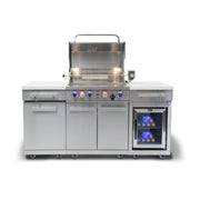 Mont Alpi Mont Alpi Compact Island with Refrigerator MA-957FCRS Outdoor Kitchen Pre-Built Bundle