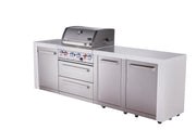 Mont Alpi Mont Alpi Deluxe Series 4-Burner Outdoor Kitchen Island with Storage Modules MAi400-DXL Outdoor Kitchen Pre-Built Bundle