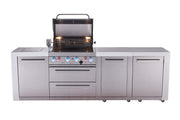 Mont Alpi Mont Alpi Deluxe Series 4-Burner Outdoor Kitchen Island with Storage Modules MAi400-DXL Outdoor Kitchen Pre-Built Bundle