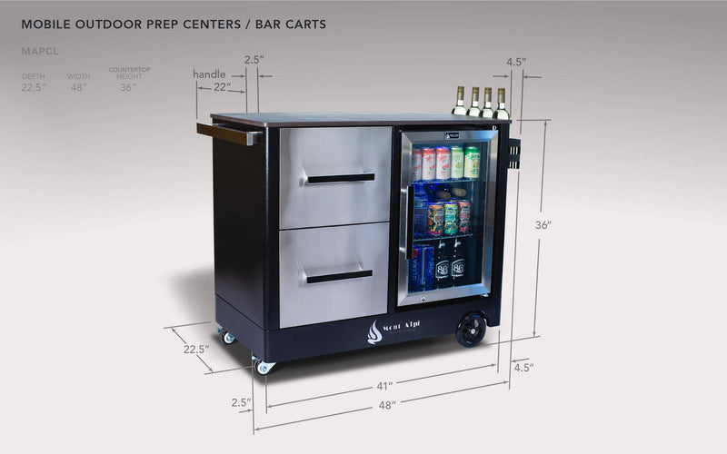 Mont Alpi Mont Alpi Large Outdoor Prep Center / Bar Cart MAPCL Beverage Centers 645781281639