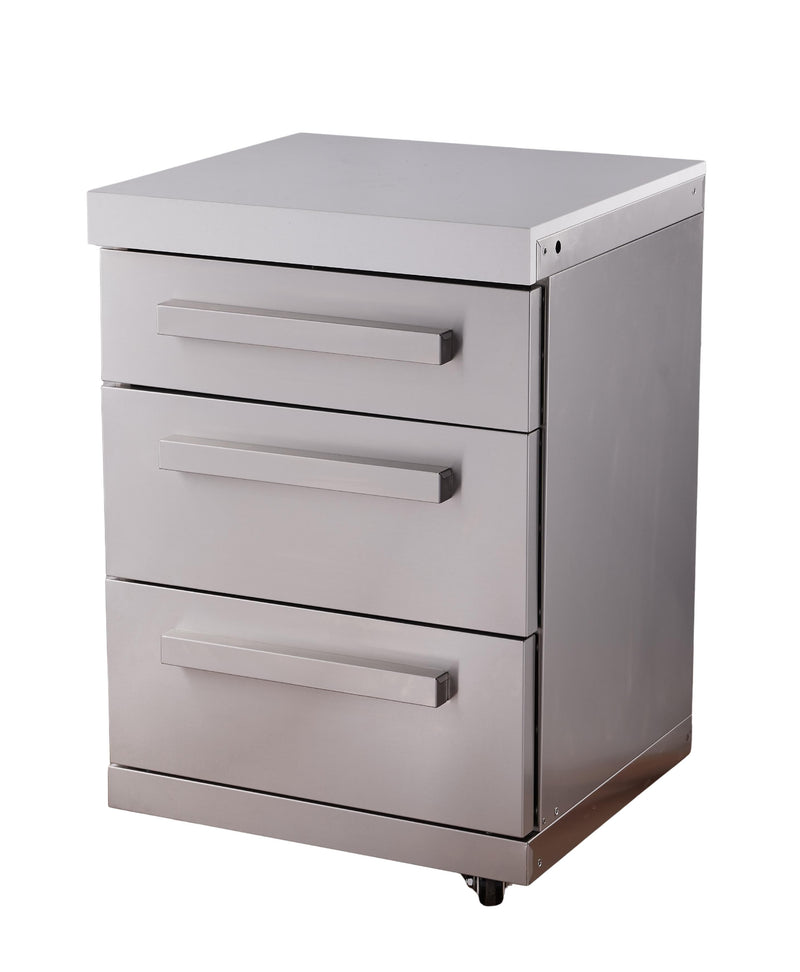 Mont Alpi Mont Alpi Stainless Series 3 Drawer Cabinet Module MA-DR-SS