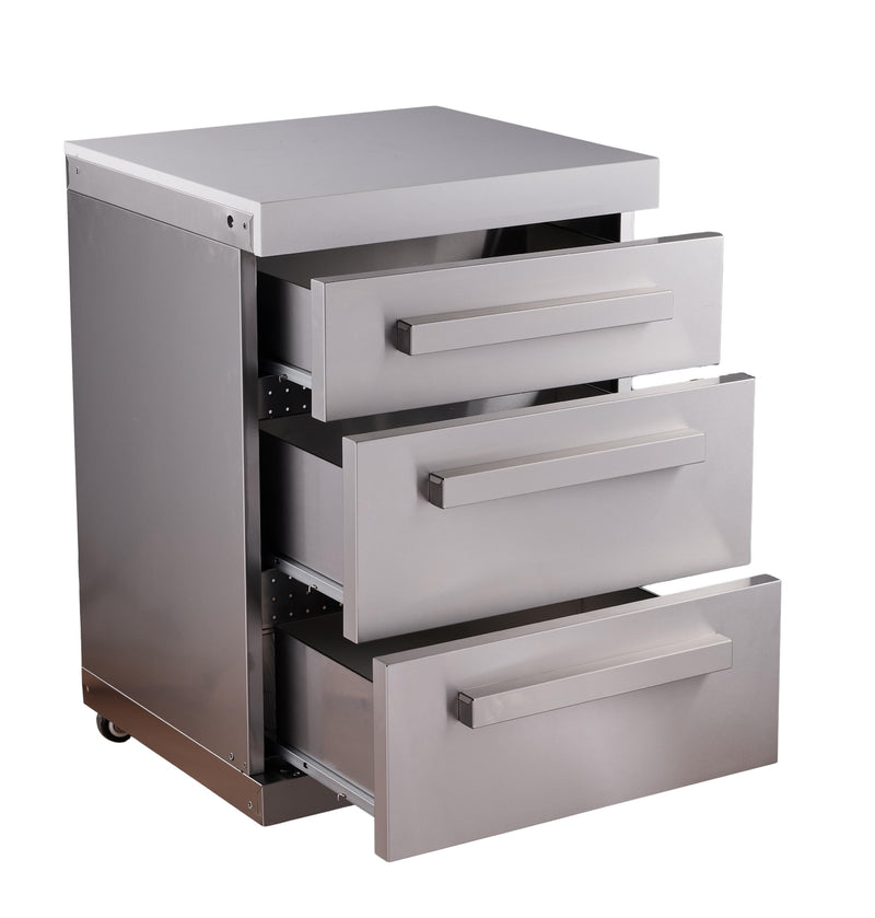 Mont Alpi Mont Alpi Stainless Series 3 Drawer Cabinet Module MA-DR-SS