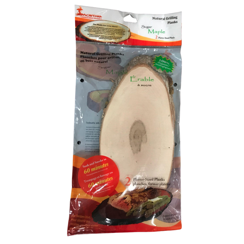 Montana Montana Cut Grilling Planks - Sugar Maple Oval LOP612SM Accessory Smoker Wood Chip & Chunk 835058005000