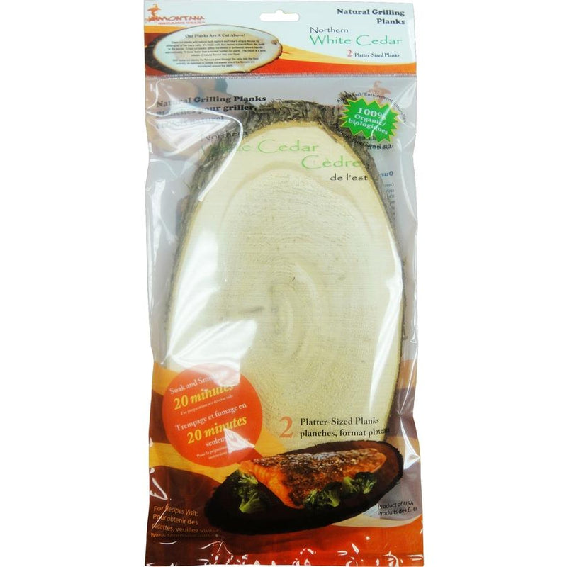 Montana Montana Plank - White Cedar Oval (2 pk) LOP612WC Accessory Smoker Wood Chip & Chunk 835058005017