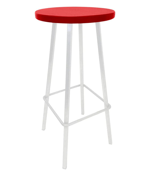 My Custom Sports Chairs Mcsc My Custom Sports Stool Red Top White Legs MCSC-STOOL-RED-WHITE MCSC-STOOL-RED-WHITE Outdoor Kitchen Bar & Sink