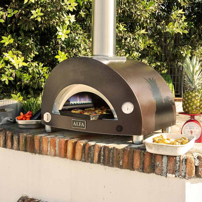 Alfa Moderno One Pizze Outdoor Countertop Gas Pizza Oven – Copper