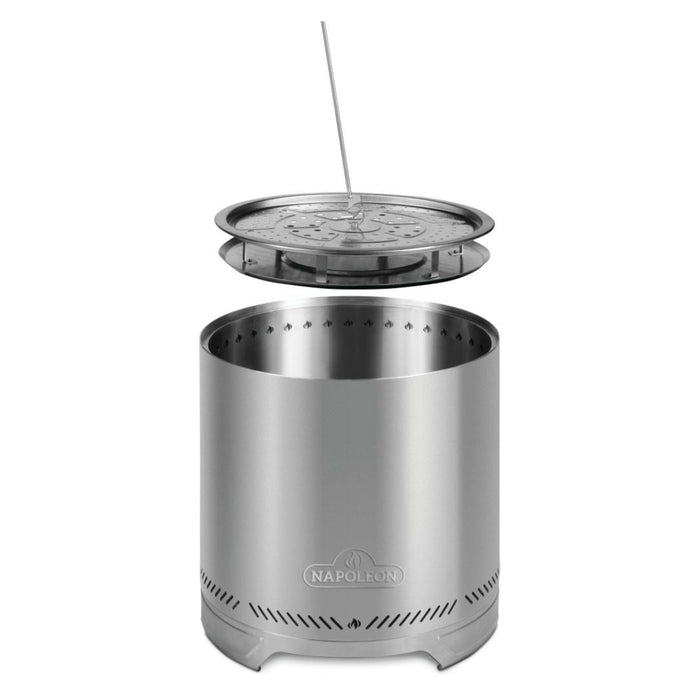 Napoleon Napoleon 22" Timberwolf Smokeless Fire Pit Stainless Steel / Wood NWFPLTI-SS Outdoor Fireplace 629169095773