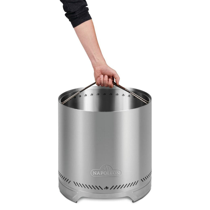 Napoleon Napoleon 22" Timberwolf Smokeless Fire Pit Stainless Steel / Wood NWFPLTI-SS Outdoor Fireplace 629169095773