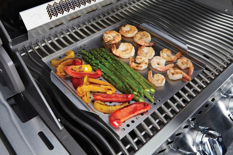 Napoleon Napoleon 70026 Stainless Steel Multi-Functional Topper with Cedar Plank 70026 Accessory Grill Basket & Topper 629162700261