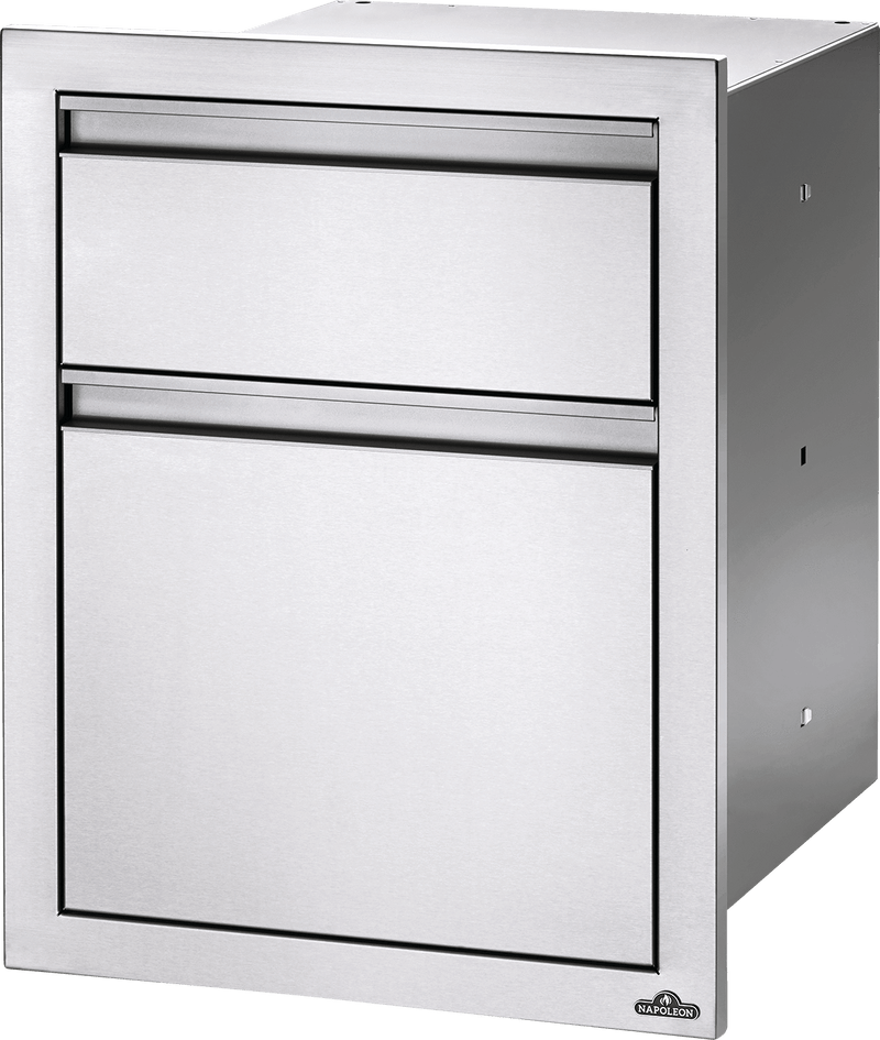 Napoleon Napoleon Built-In 18" X 24" Double Drawer: Large And Standard BI-1824-2DR BI-1824-2DR Outdoor Kitchen Door, Drawer & Cabinet 629162131652