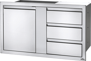 Napoleon Napoleon Built-In 42" X 24" Large Single Door & Triple Drawer Combo BI-4224-1D3DR BI-4224-1D3DR Outdoor Kitchen Door, Drawer & Cabinet 629162131591