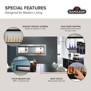 Napoleon Napoleon CLEARion Elite 50 See Through Built-In Electric Fireplace Electric NEFBD50HE Built-In Electric Fireplace 629169074570
