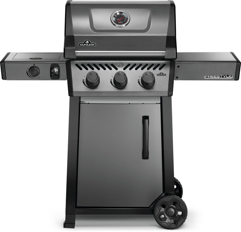 Napoleon Napoleon Freestyle 365 3-Buner BBQ with Side Burner Propane / Graphite Grey F365DSBPGT-ECP Freestanding Gas Grill