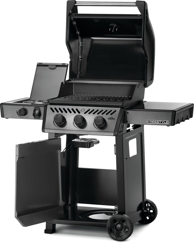 Napoleon Napoleon Freestyle 365 3-Buner BBQ with Side Burner Propane / Graphite Grey F365DSBPGT-ECP Freestanding Gas Grill