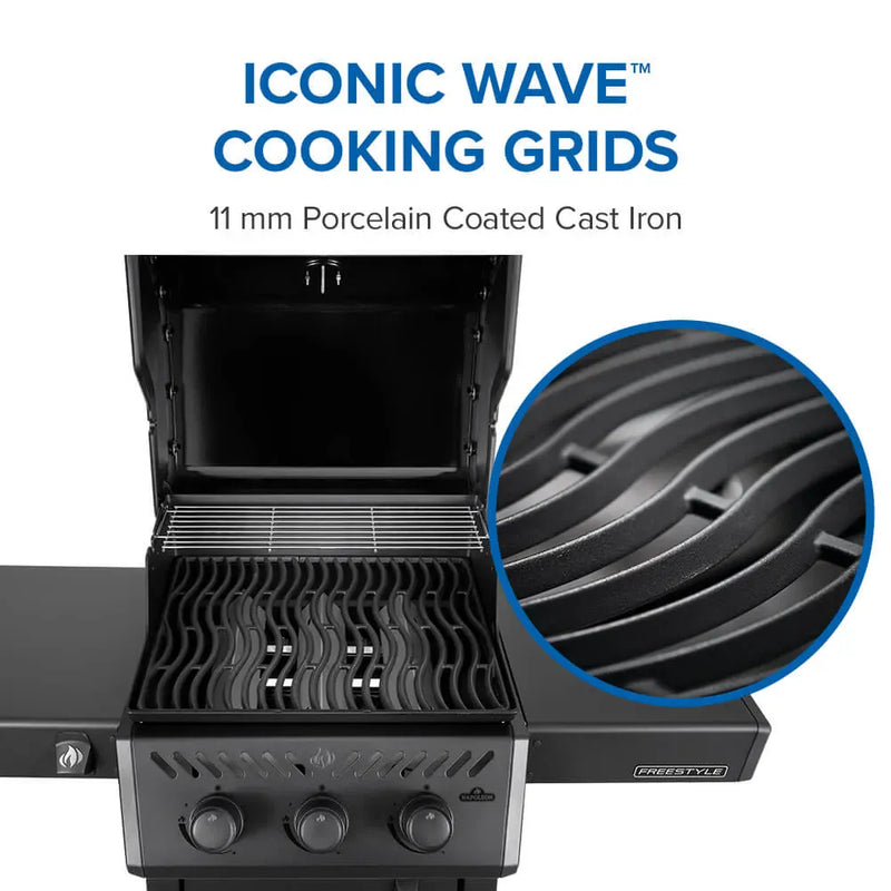 Napoleon Napoleon Freestyle 365 Gas Grill, Matte Black Freestanding Gas Grill