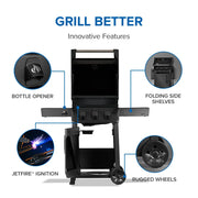 Napoleon Napoleon Freestyle 365 Gas Grill, Matte Black Freestanding Gas Grill