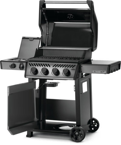 Napoleon Napoleon Freestyle 425 4-Burner BBQ with Side Burner Propane / Graphite Grey F425DSBPGT-ECP Freestanding Gas Grill
