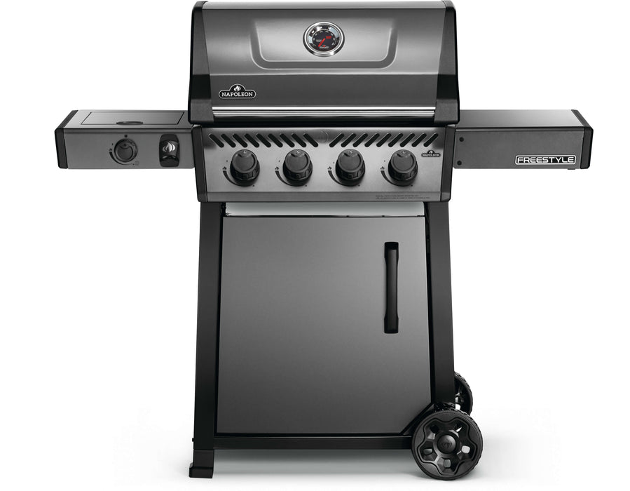 Napoleon Napoleon Freestyle 425 4-Burner BBQ with Side Burner Propane / Graphite Grey F425DSBPGT-ECP Freestanding Gas Grill