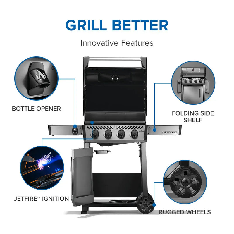 Napoleon Napoleon Freestyle 425 Gas Grill, Graphite Grey Freestanding Gas Grill