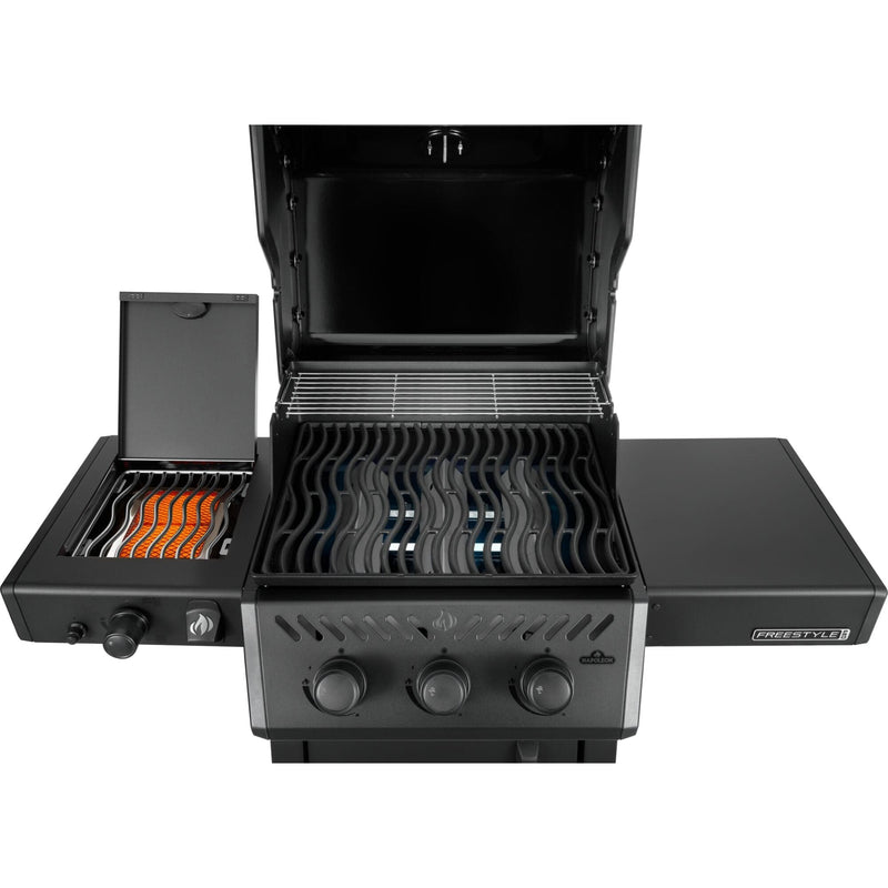 Napoleon Napoleon Freestyle PRO 365 3-Burner BBQ with Infrared Side Burner – Matte Black Freestanding Gas Grill