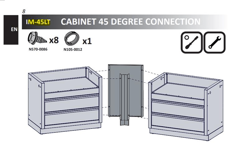 Napoleon Napoleon IM-45LT-CN Oasis Transition Piece (Adjacent to Grill Head) IM-45LT-CN Outdoor Kitchen Transition Panels 629162140555