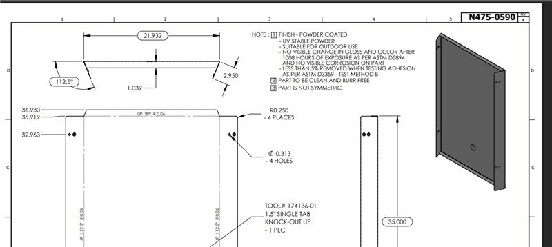 Napoleon Napoleon IM-45LT-CN Oasis Transition Piece (Adjacent to Grill Head) IM-45LT-CN Outdoor Kitchen Transition Panels 629162140555