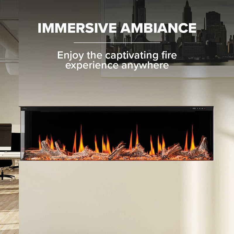 Napoleon Napoleon Luminex 65 LCD Electric Linear Built-in Fireplace NEFL65LCD-3SV Built-In Electric Fireplace 629169090617
