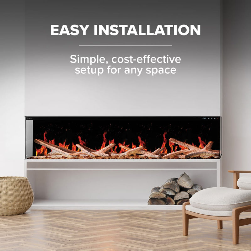 Napoleon Napoleon Luminex 65 LCD Electric Linear Built-in Fireplace NEFL65LCD-3SV Built-In Electric Fireplace 629169090617