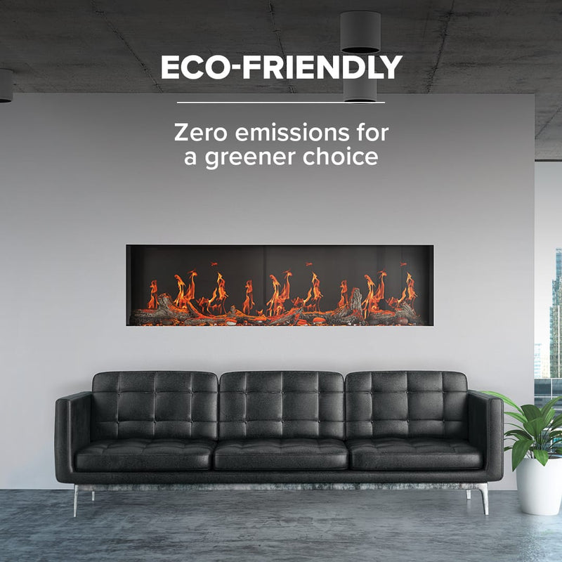 Napoleon Napoleon Luminex 65 LCD Electric Linear Built-in Fireplace NEFL65LCD-3SV Built-In Electric Fireplace 629169090617