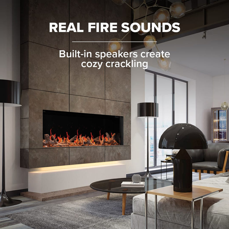 Napoleon Napoleon Luminex 65 LCD Electric Linear Built-in Fireplace NEFL65LCD-3SV Built-In Electric Fireplace 629169090617
