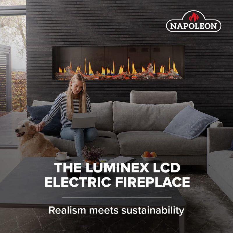 Napoleon Napoleon Luminex 65 LCD Electric Linear Built-in Fireplace NEFL65LCD-3SV Built-In Electric Fireplace 629169090617