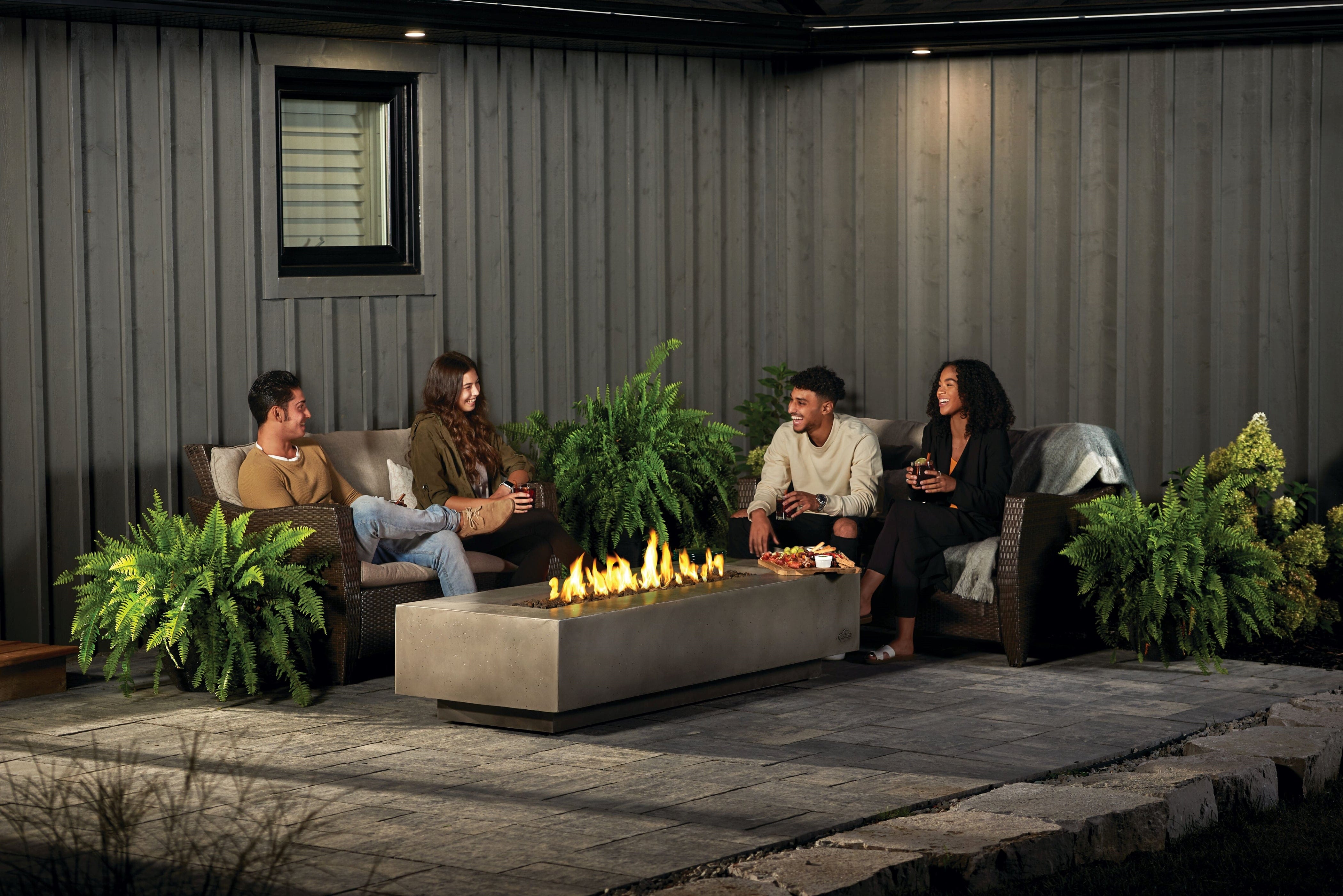 Napoleon Napoleon Nexus 72 Patioflame Table GPFRCN72 Concrete / Propane GPFRCN72 Firepit Table Rectangle 629162141637