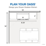 Napoleon Napoleon OASIS 24" x 26" Stainless Steel End Countertop CT-2426-EP Outdoor Kitchen Countertops 629162161055