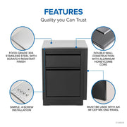 Napoleon Napoleon OASIS 24" x 26" Stainless Steel End Countertop CT-2426-EP Outdoor Kitchen Countertops 629162161055