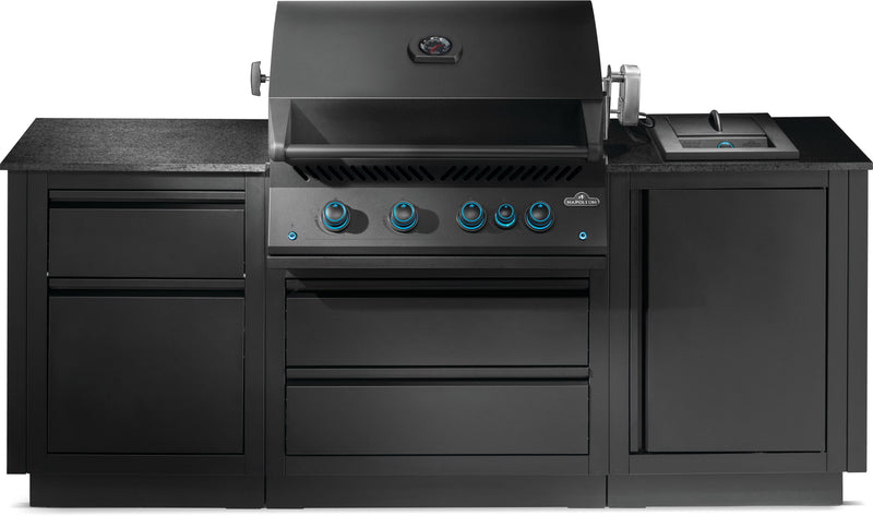 Napoleon Napoleon Oasis 300 Bundle, Built-In 700 Series 32 with Infrared Rear Burner, Matte Black Outdoor Kitchen Pre-Built Bundle