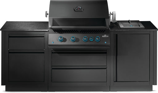 Napoleon Napoleon Oasis 300 Bundle, Built-In 700 Series 32 with Infrared Rear Burner, Matte Black Outdoor Kitchen Pre-Built Bundle