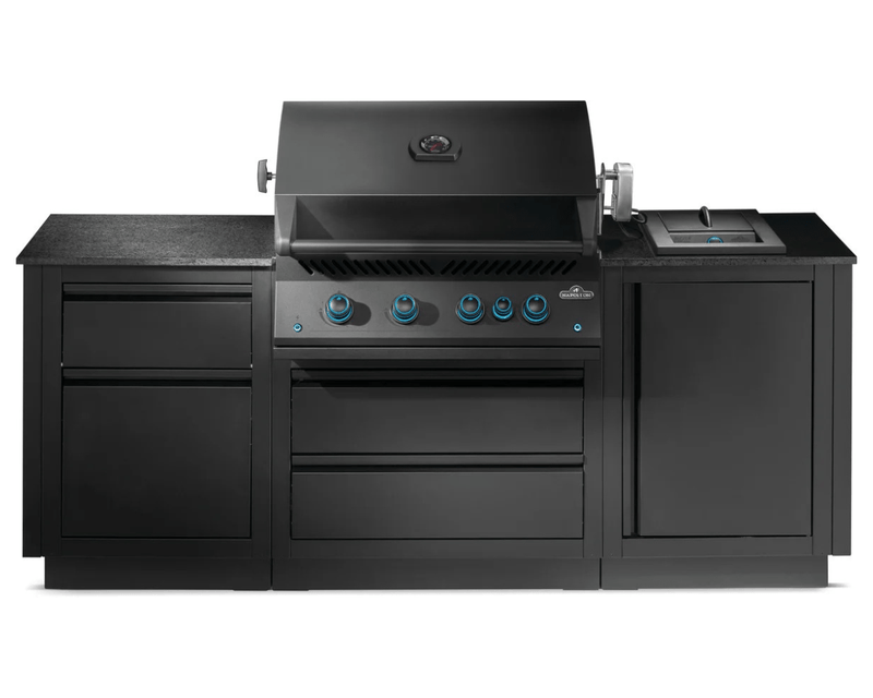 Napoleon Napoleon Oasis 301 Bundle, Built-In 700 Series 32 with Infrared Rear Burner, Matte Black Outdoor Kitchen Pre-Built Bundle