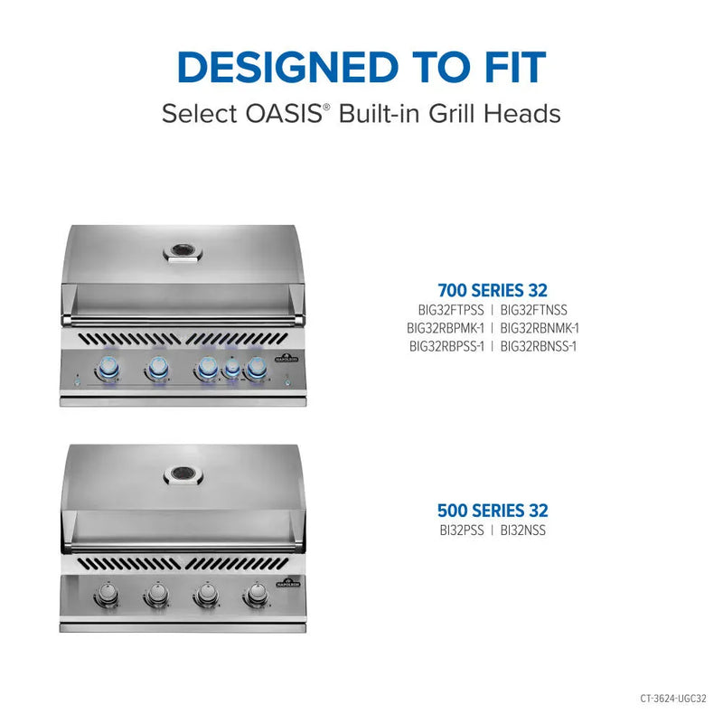 Napoleon Napoleon OASIS 36" x 24" Stainless Steel Countertop for 32" Grill Head CT-3624-UGC32 Outdoor Kitchen Countertops 629162161093