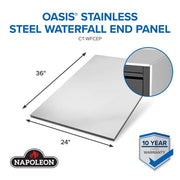 Napoleon Napoleon OASIS 36" x 24" Stainless Steel End Panel for Waterfall Edge CT-WFCEP Outdoor Kitchen Countertops 629162161123