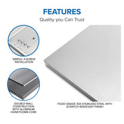 Napoleon Napoleon OASIS 42" x 24" Stainless Steel Countertop for 38" Grill Head CT-4224-UGC38 Outdoor Kitchen Countertops 629162161109